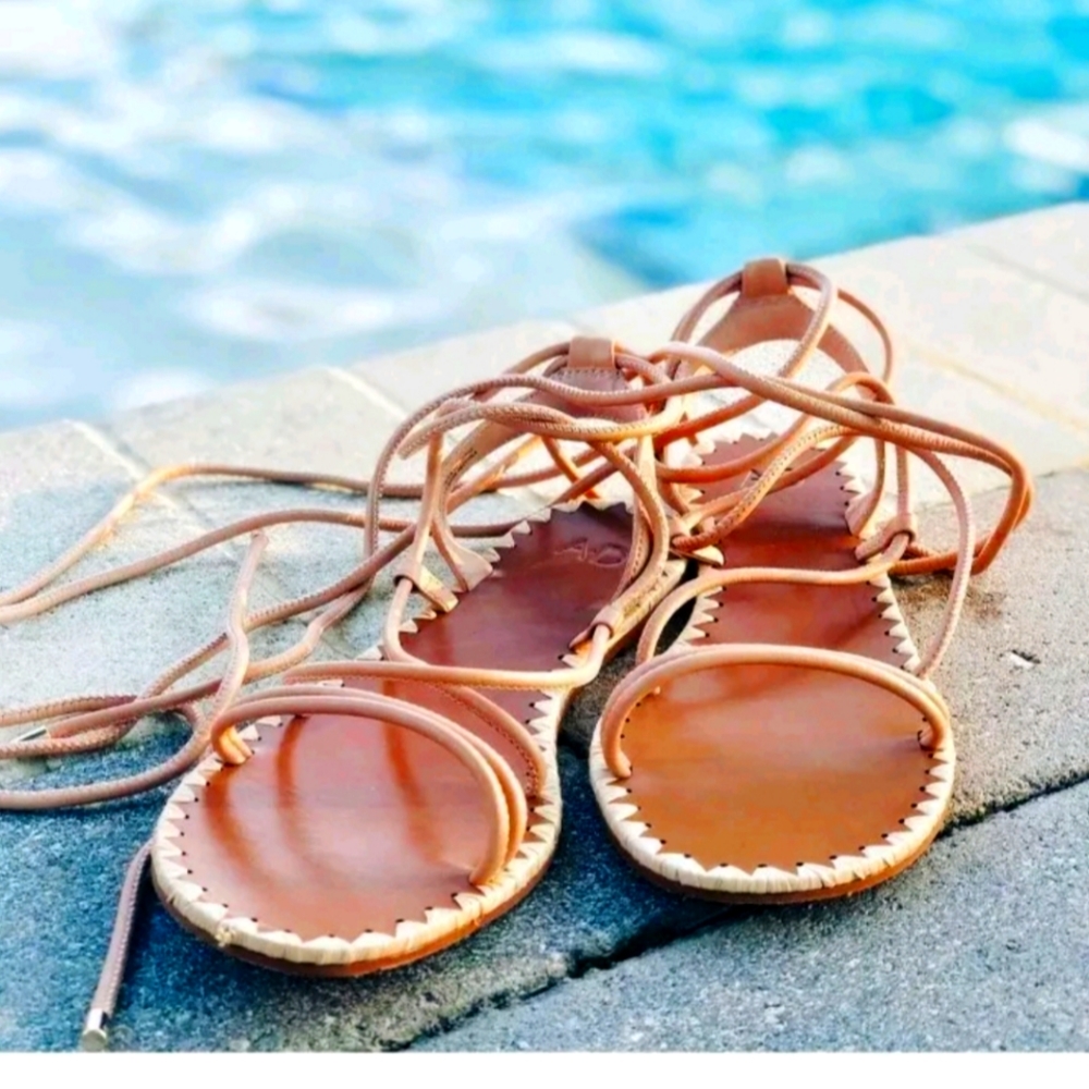 AD & Daughters pink Sandals Gladiator Leather New sz.9  Women